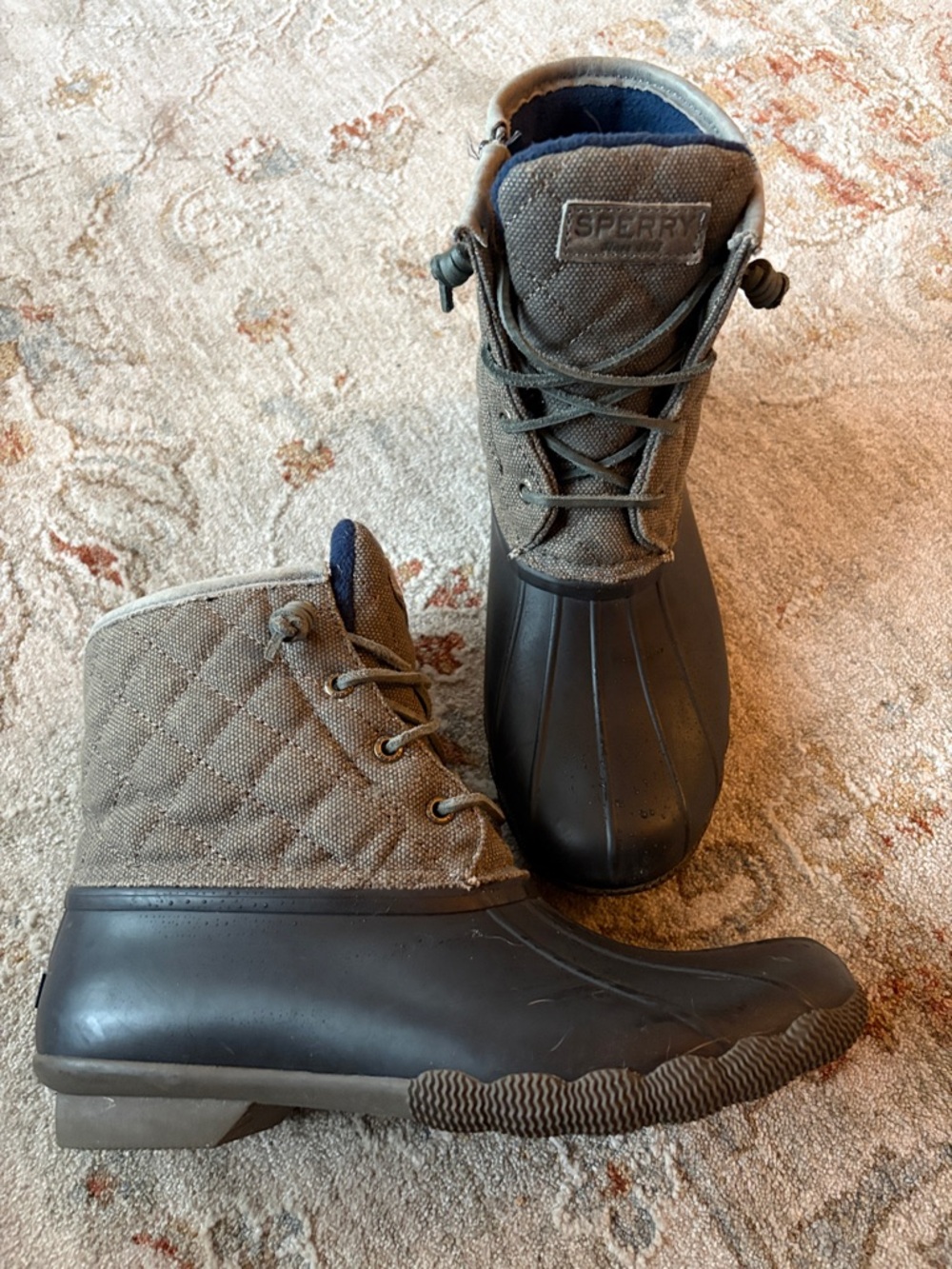 Sperry Top-Sider Women’s Waterproof Saltwater Duck Boots Black/Khaki